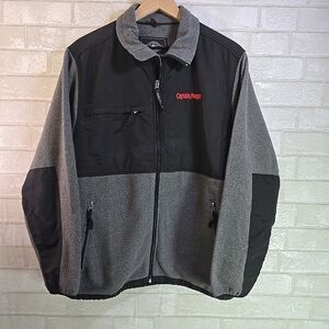 Captain Morgan Logo Jacket ~ Charles River Apparel Fleece & Nylon Size M